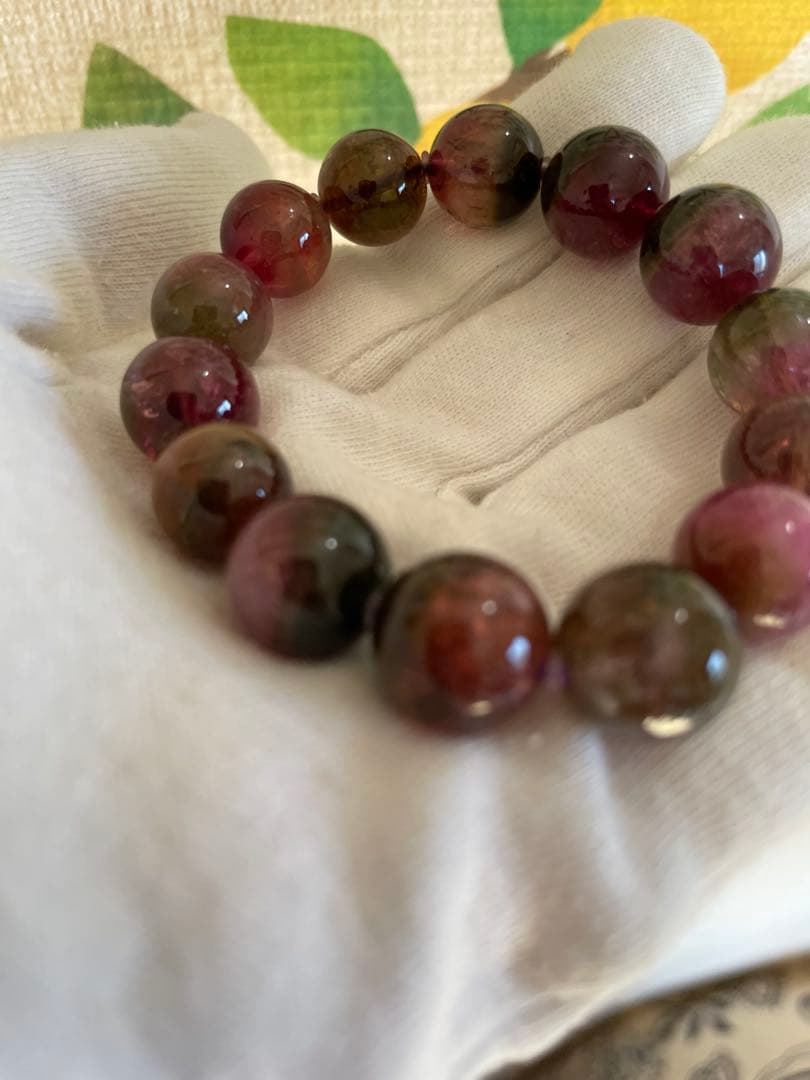 2349 ウォーターメロントルマリンブレスレット約16cm