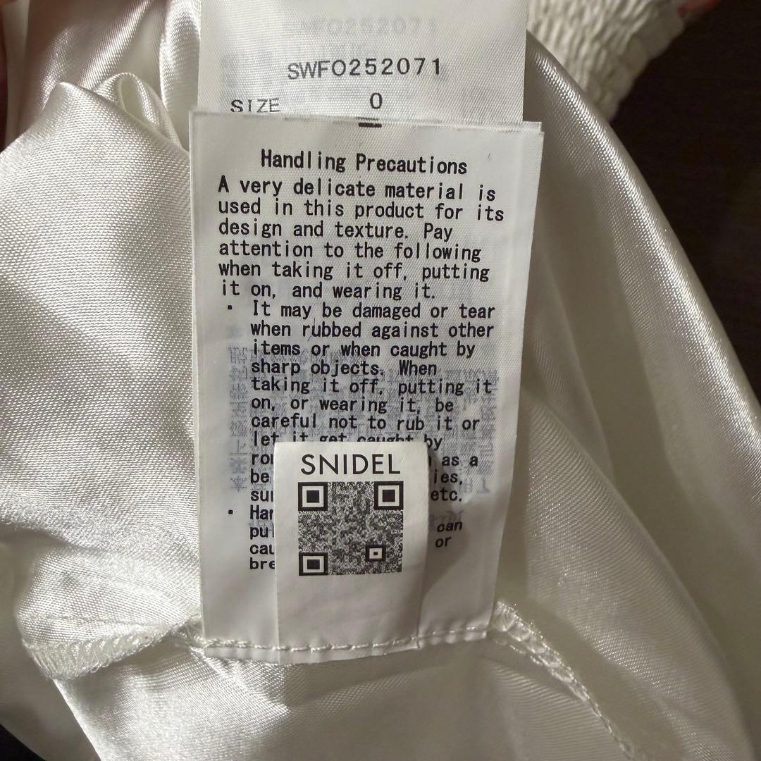 SNIDEL 花柄シフォンロングワンピース リボン付 サイズ0