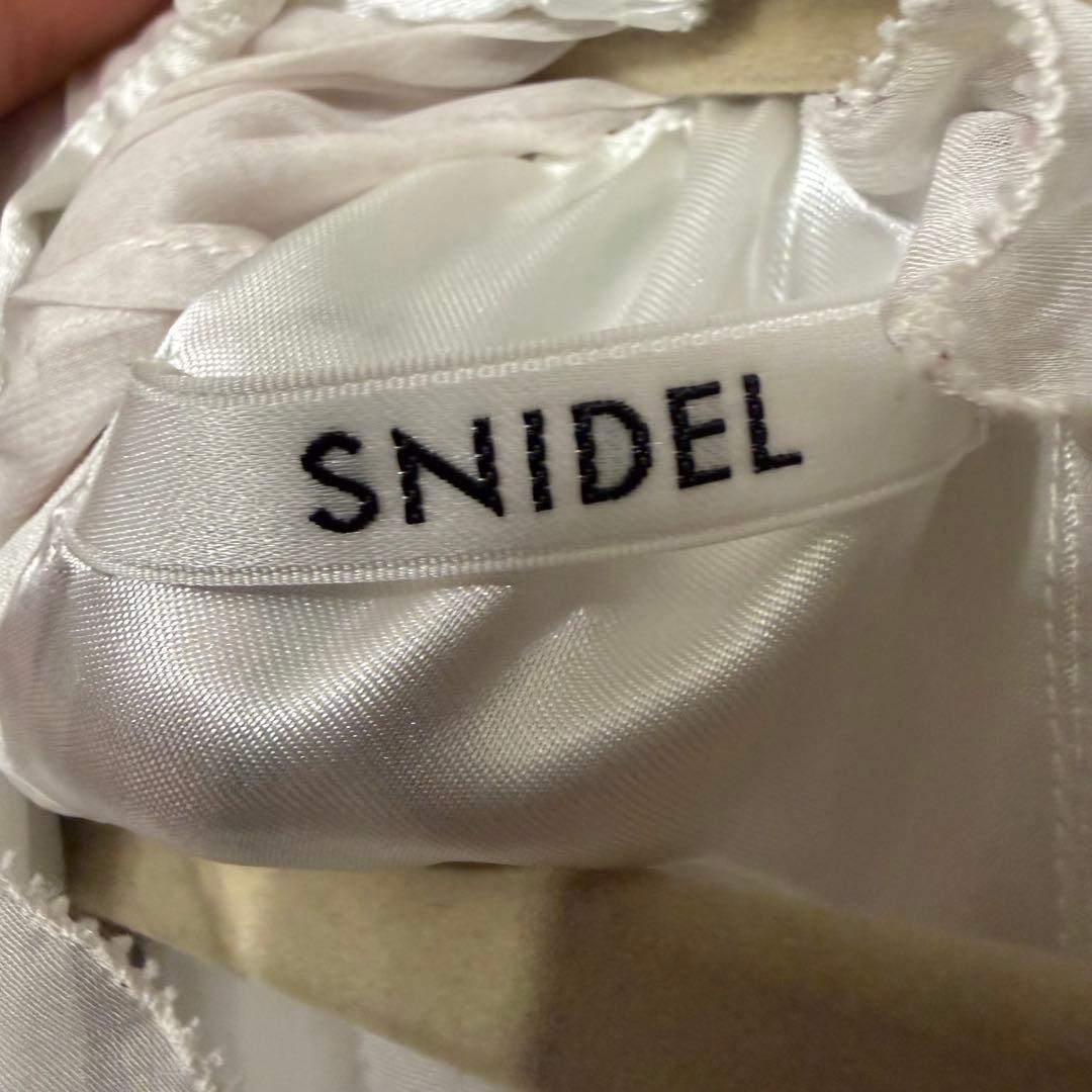 SNIDEL 花柄シフォンロングワンピース リボン付 サイズ0