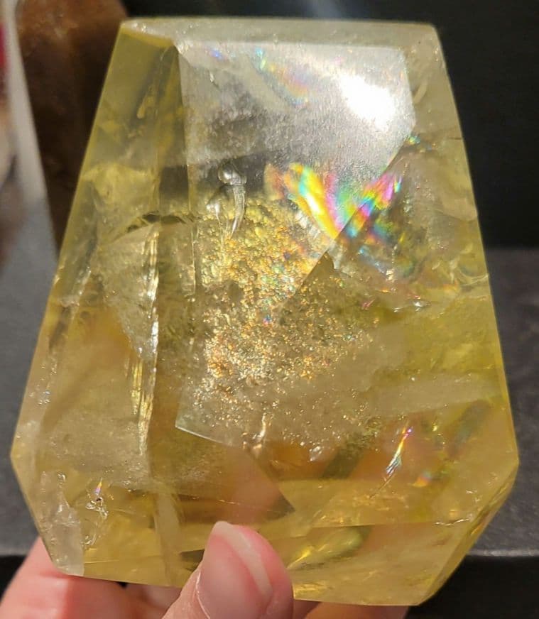 ！財運！最強金運アップ！天然シトリン水晶パイライトマイカ共生！！台座付き