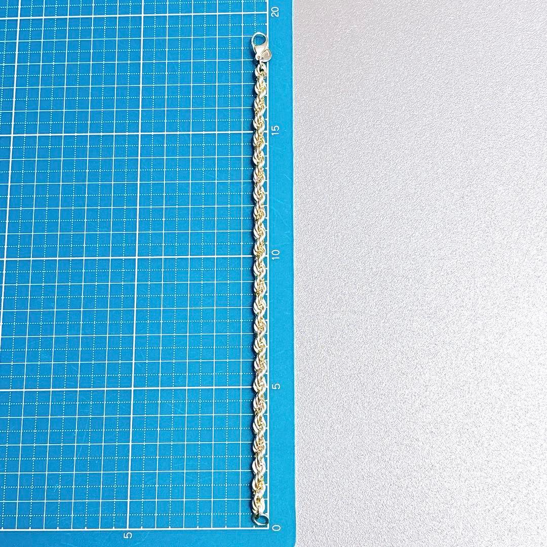 【美品】19cm ティファニー ツイスト コンビブレスレット 750/925