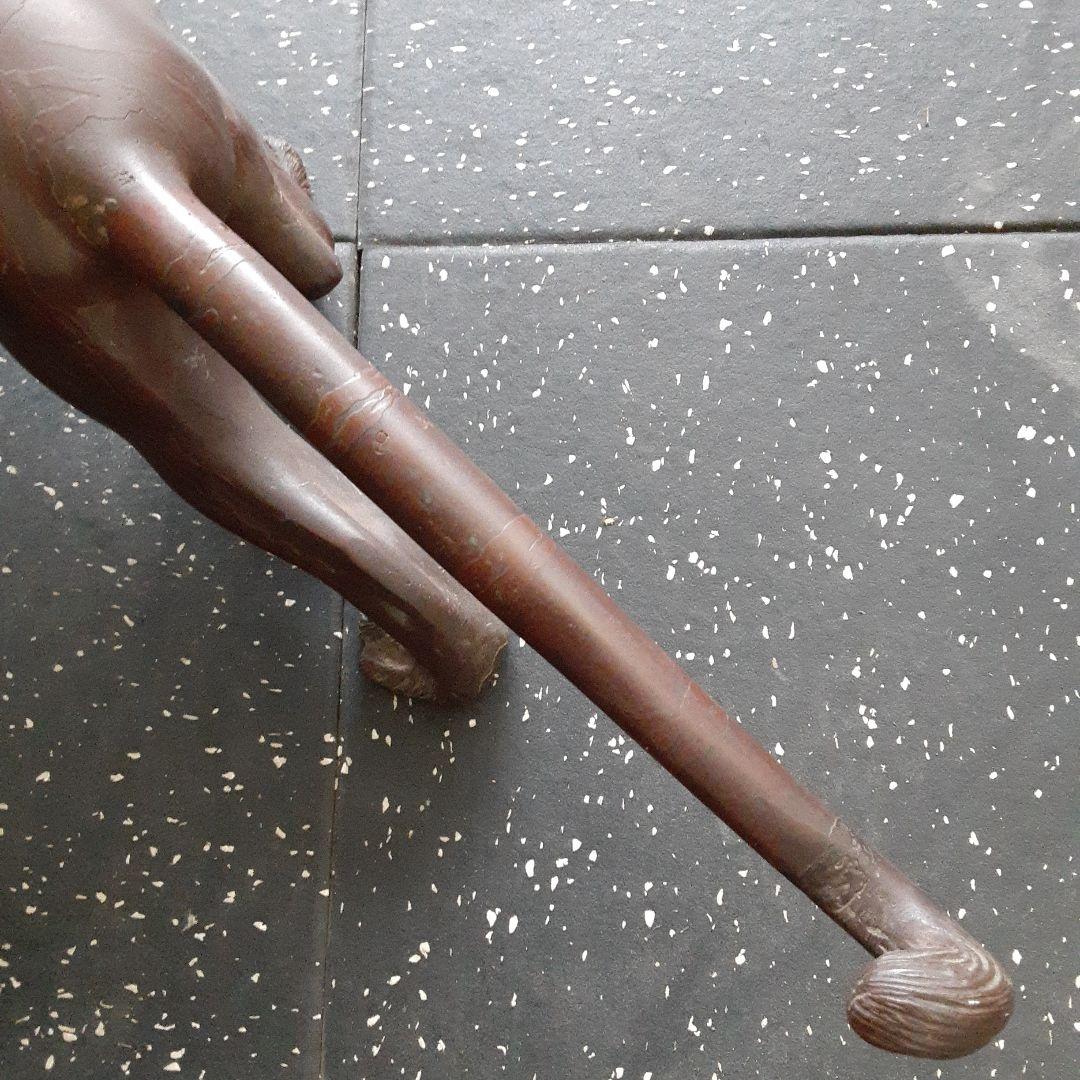 金属銅製虎の置物　約67cm 高さ26センチ　色ブラウン