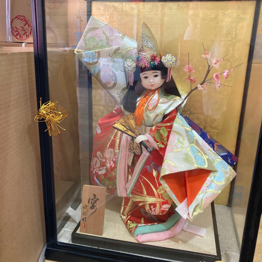 ひな人形　武政作　ガラスケース付き　日本人形　※価格交渉受付ています。
