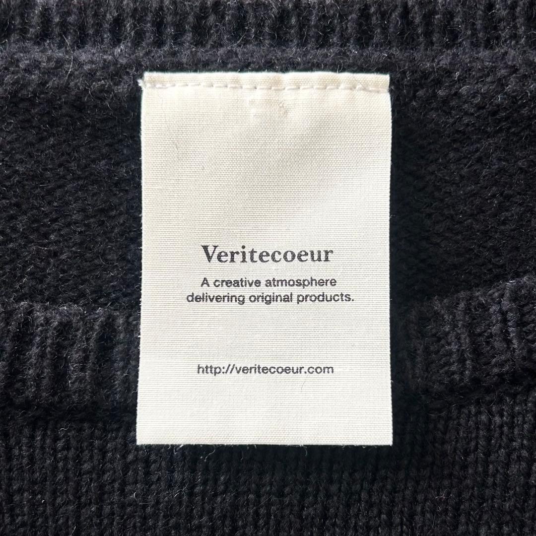 Veritecoeur ヴェリテクール サイドスリット プルオーバーニット 黒