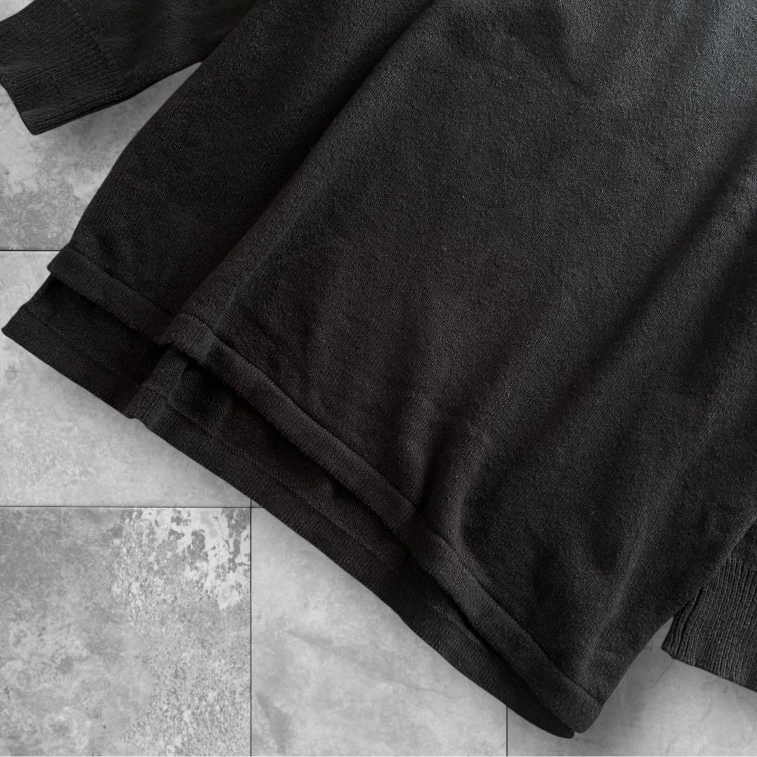 Veritecoeur ヴェリテクール サイドスリット プルオーバーニット 黒