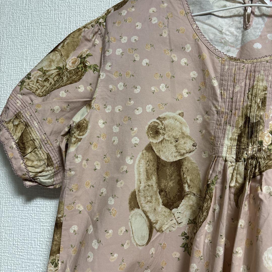 PINKHOUSE ピンクハウス 薔薇ひな菊　カネコイサオ　ブラウス　ピコフリル