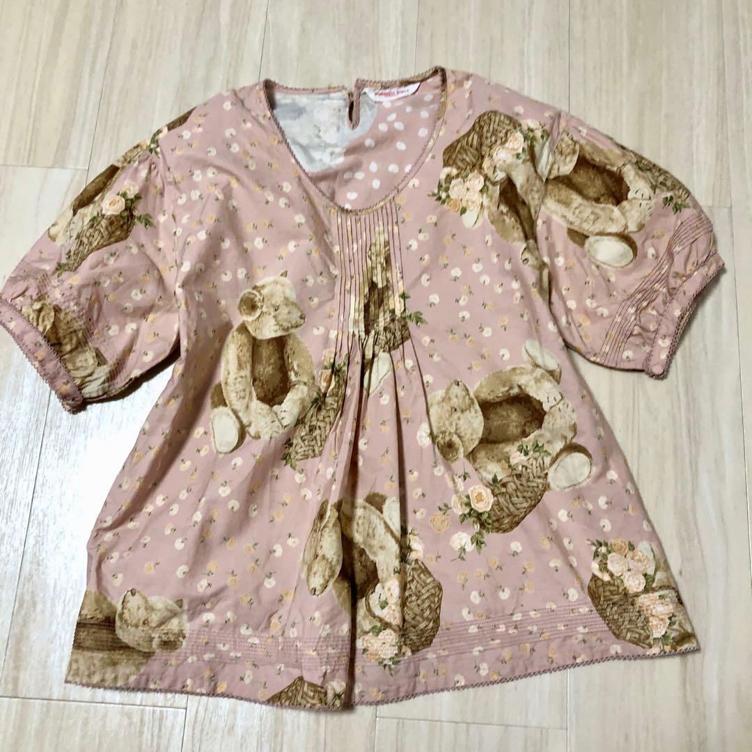 PINKHOUSE ピンクハウス 薔薇ひな菊　カネコイサオ　ブラウス　ピコフリル