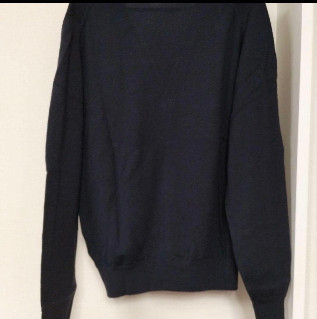 JOHN SMEDLEY ネイビー Vネック カーディガン L