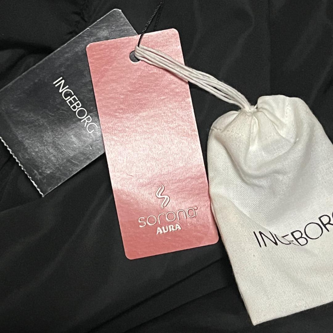 未使用タグ付き インゲボルグ SORONA 中わた ロングダウンガウンコート 黒