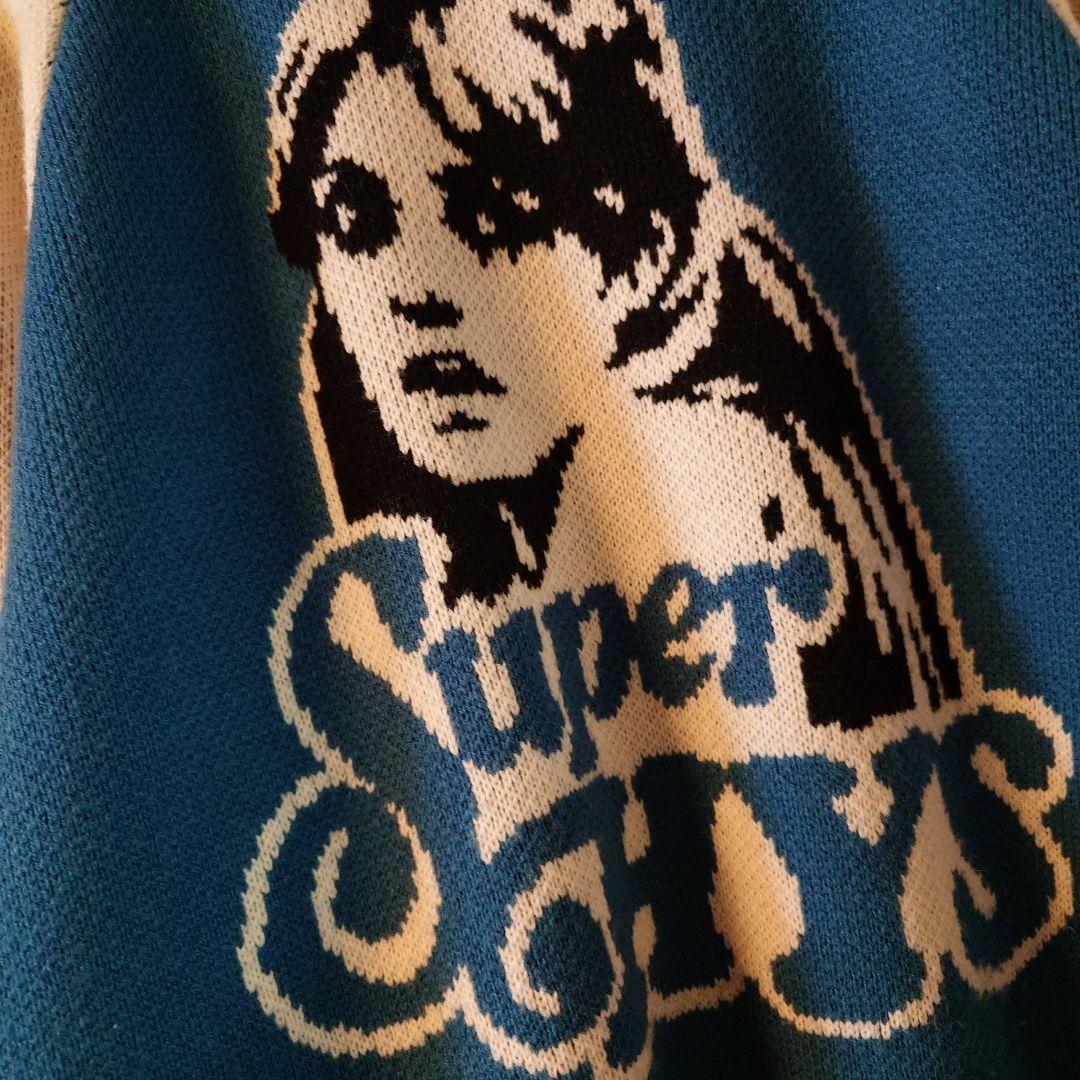 ⭐️HYS 星柄 ニット ジップジャケット ジャガード スタジャン風⭐️