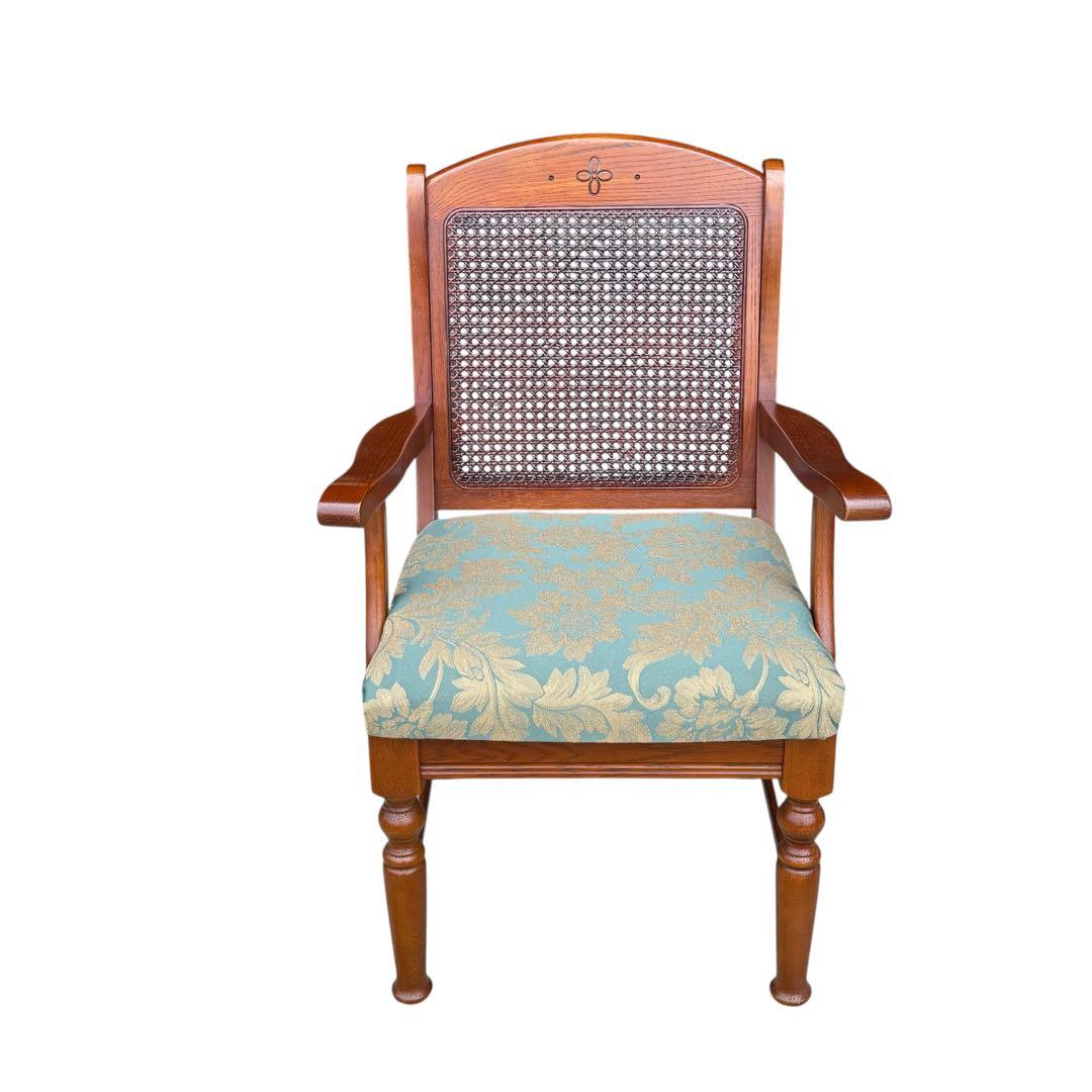 HR686 ラタン　籐　三越ブルージュ　三越家具　アームチェア　肘付き椅子