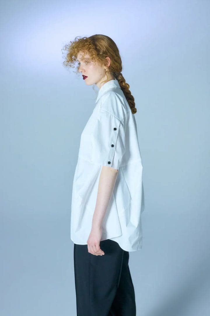 新品　ENFOLD HALF‐SLEEVES SHIRT ホワイト　サイズ38