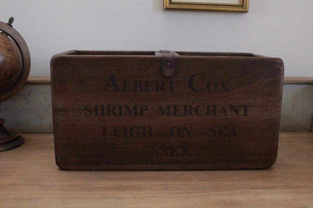 イギリスヴィンテージ/木箱小物入れ・コレクション収納