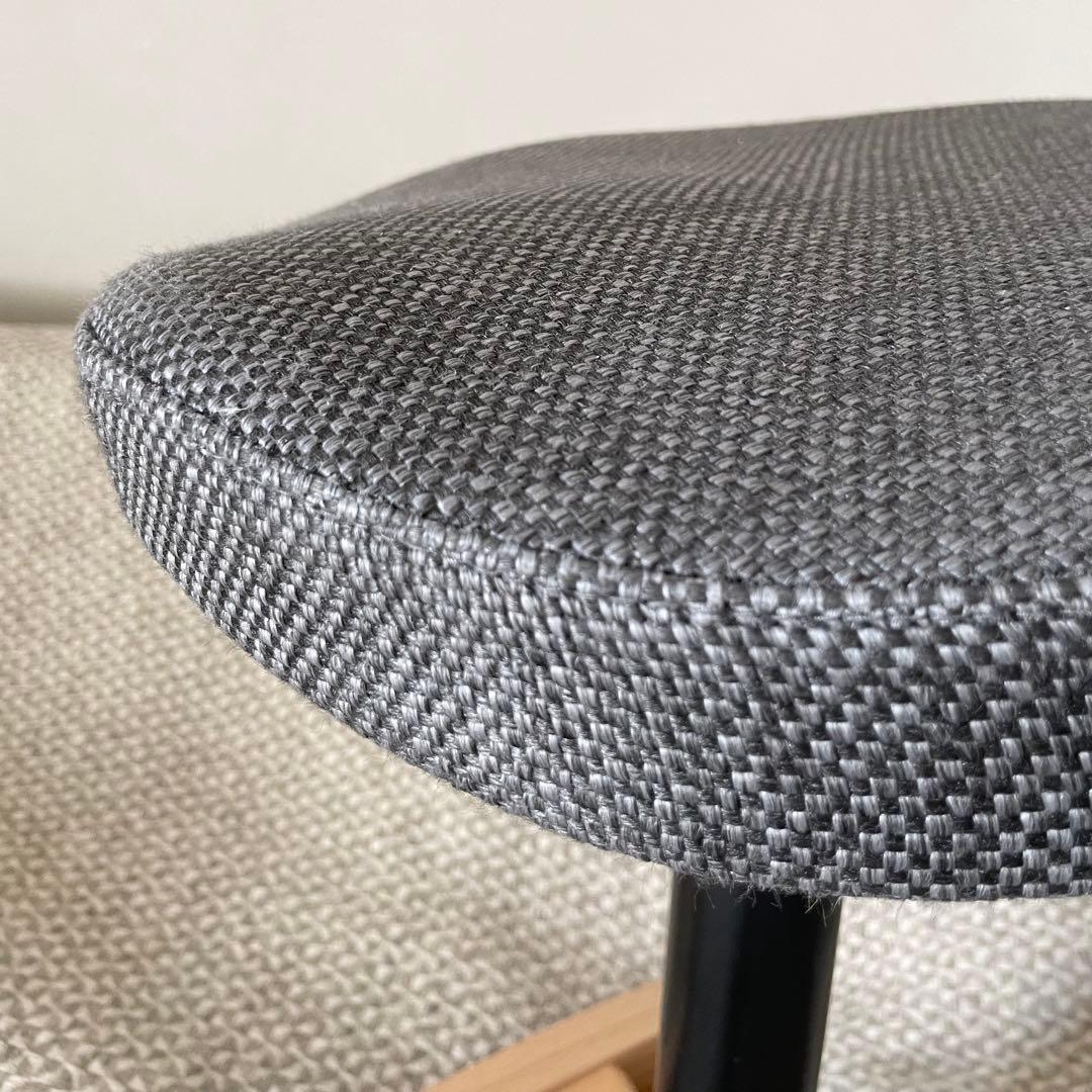 北欧　バランスシナジー ラウンド　織柄グレー 腰痛対策