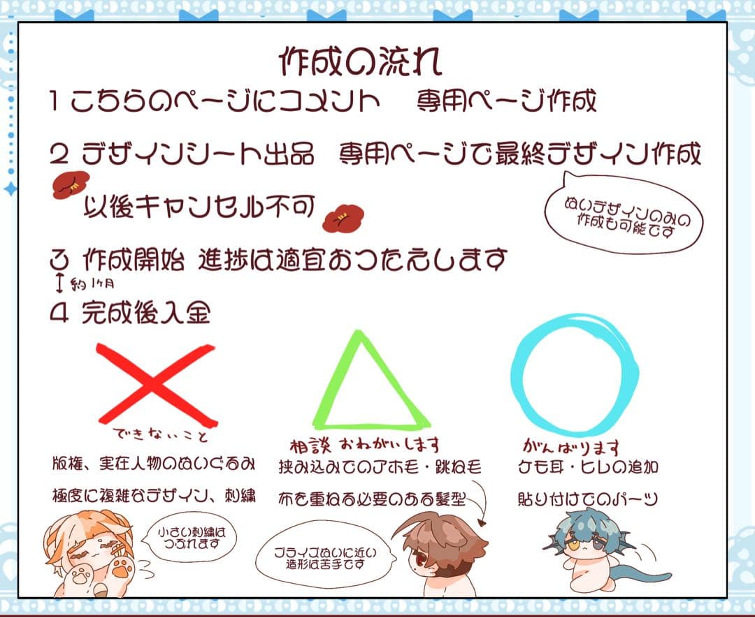 ぬいぐるみ 自作 オーダー 【受付停止中】 オーダーページ
