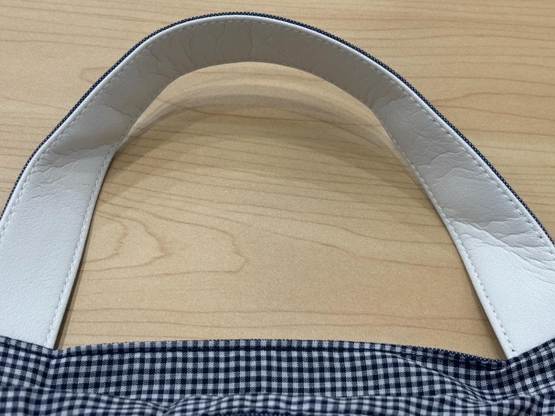 【美品】familiarファミリア70周年　マチ付き　デニムバッグ　神戸本店限定