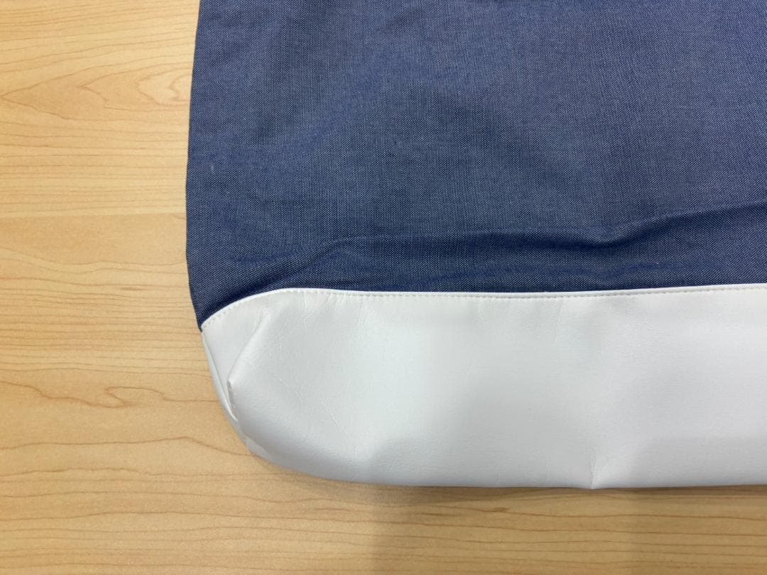 【美品】familiarファミリア70周年　マチ付き　デニムバッグ　神戸本店限定