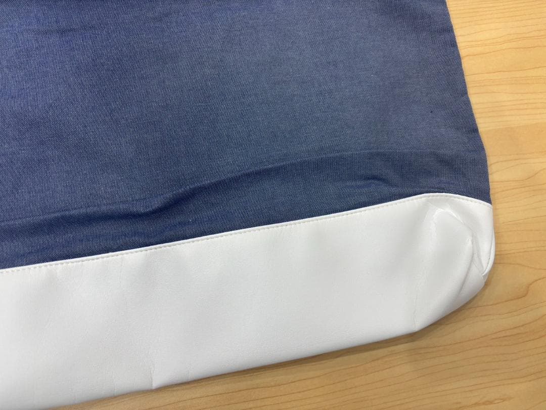 【美品】familiarファミリア70周年　マチ付き　デニムバッグ　神戸本店限定