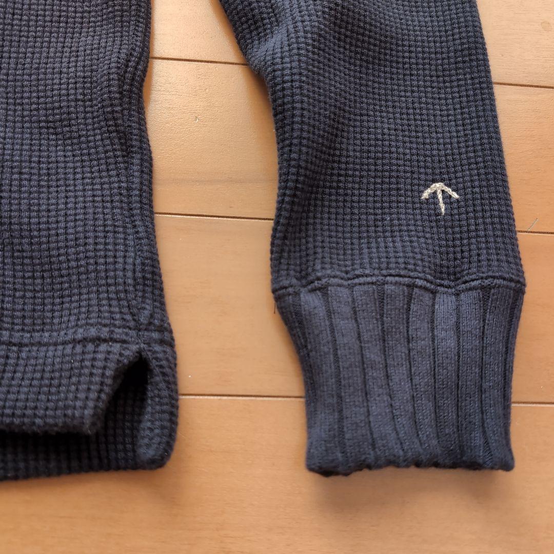 美品 ナイジェルケーボン ワッフルタートルネック 48　ダークネイビー