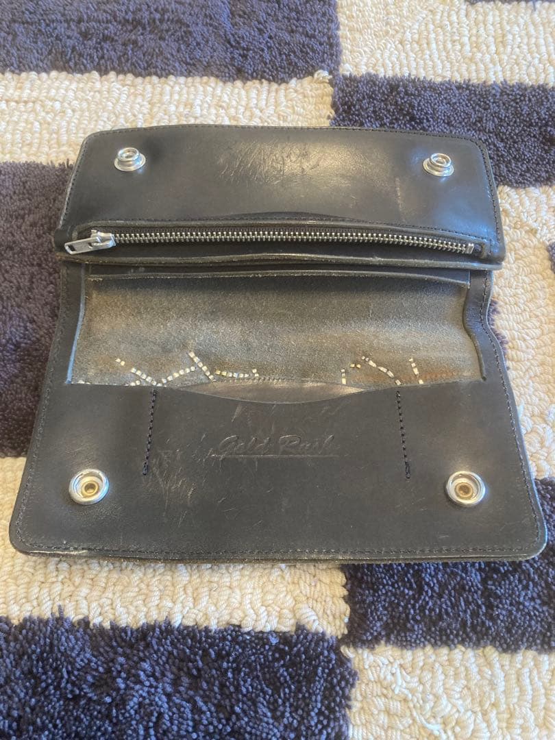 ゴールドラッシュ スパイダースタッズ長財布ウルフルズヘッド ルイスレザー レア