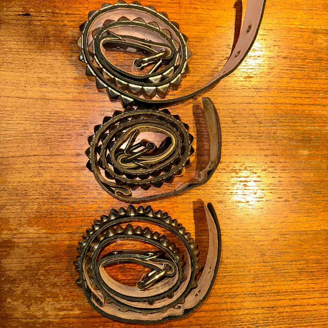 wendy's ベルト　英国製　Sサイズ　パンク　2連ピラミッド