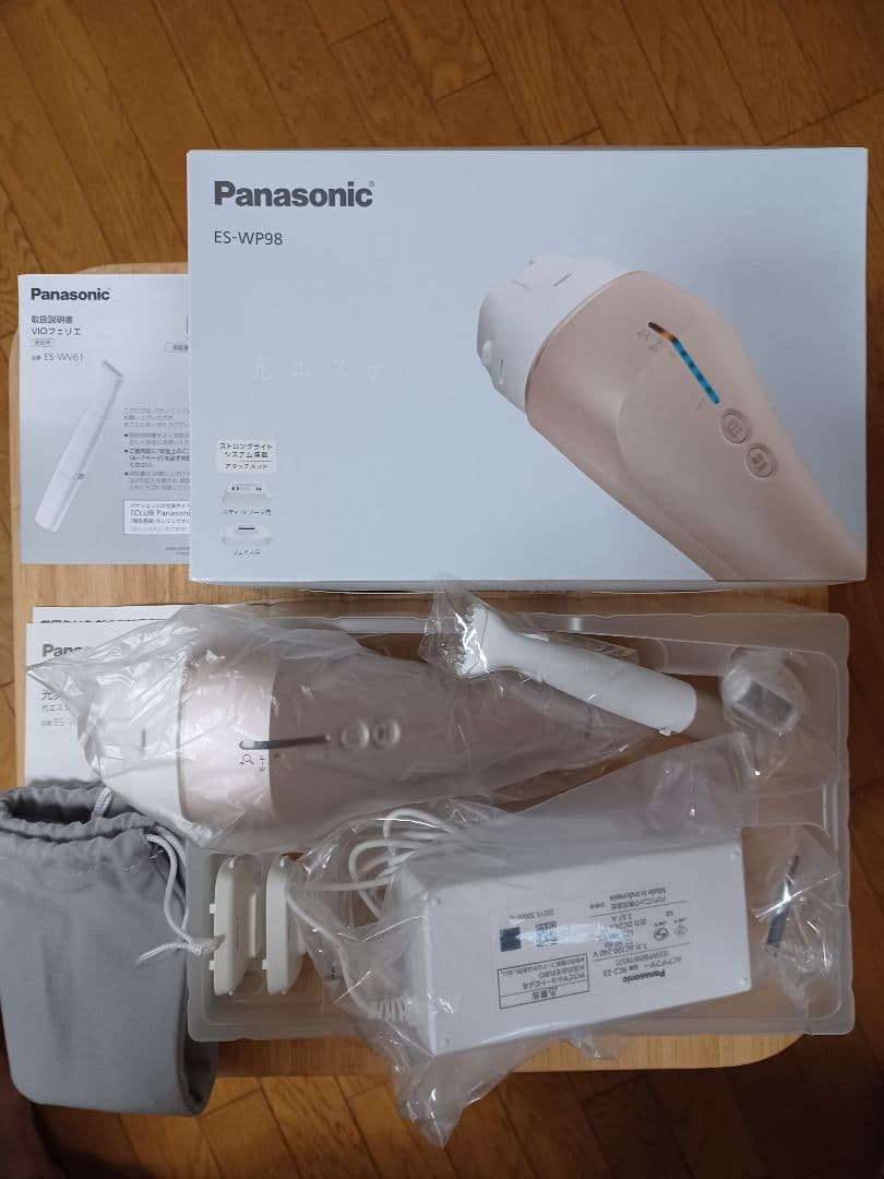 Panasonic 脱毛光エステES-WP98 ゴールドピンク&シェーバー
