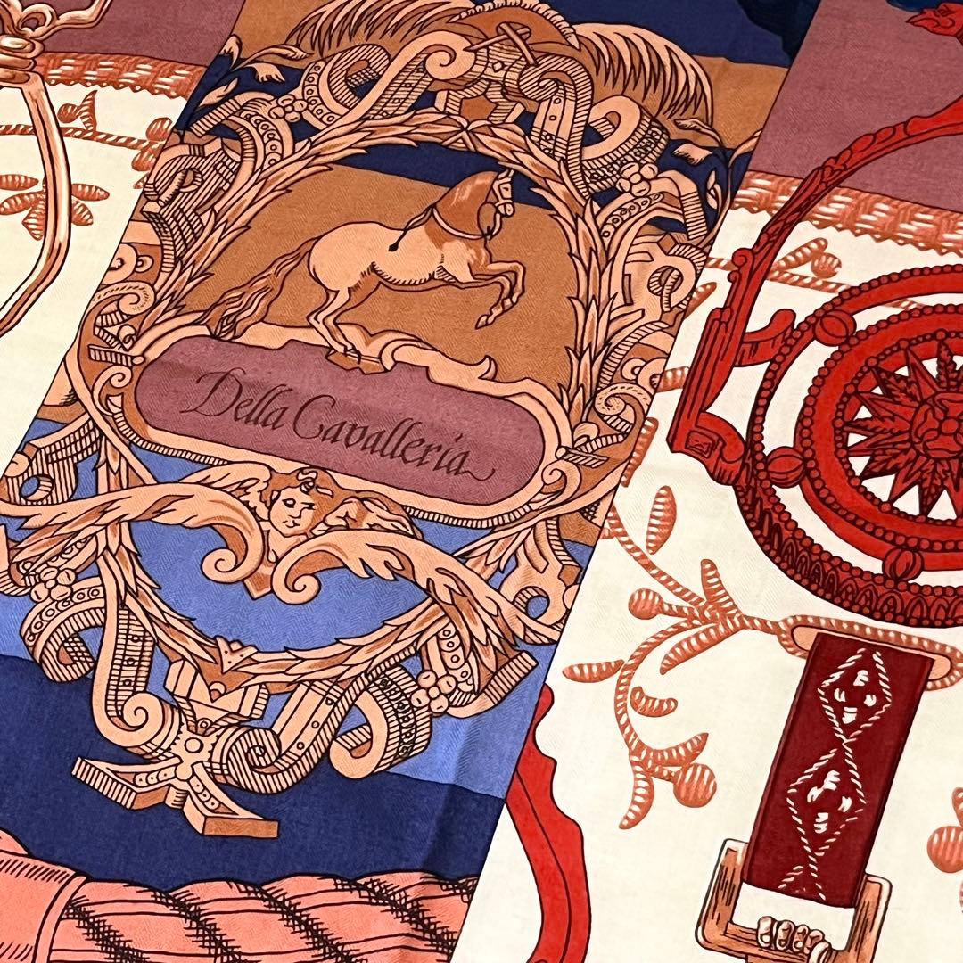 希少✨良品✨HERMES カレジェアン スカーフ カシシル カシミヤ 140 鎧