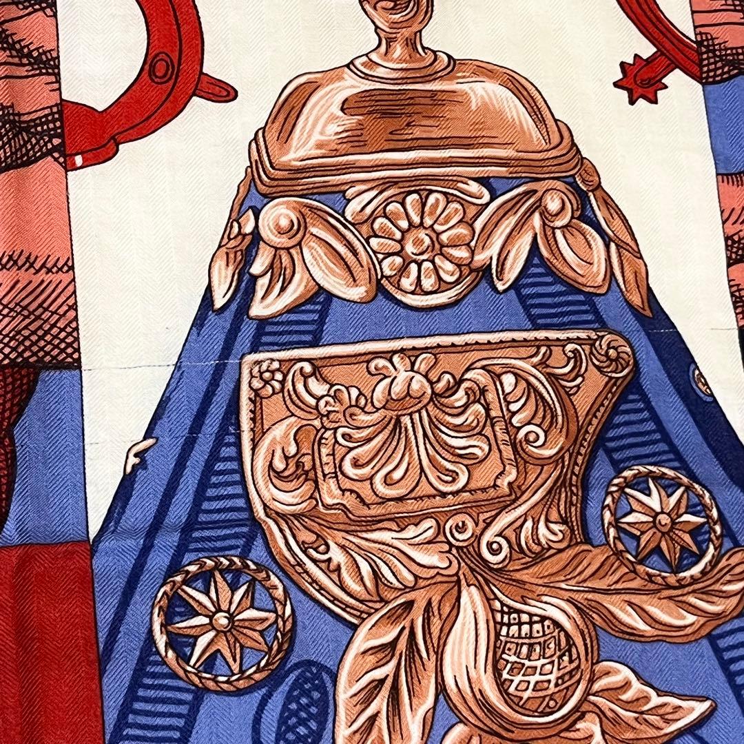 希少✨良品✨HERMES カレジェアン スカーフ カシシル カシミヤ 140 鎧