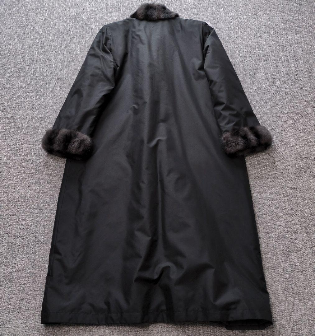 2way　シルク　ロシアンリス　中綿入り　ロングコート　未使用に近い美品