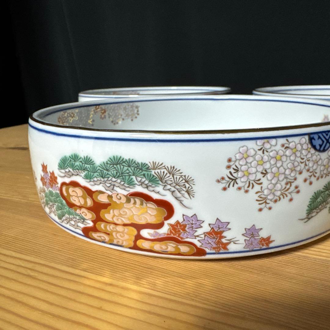 其泉窯 有田焼 春秋文 春秋紋 三段重 美品 木箱