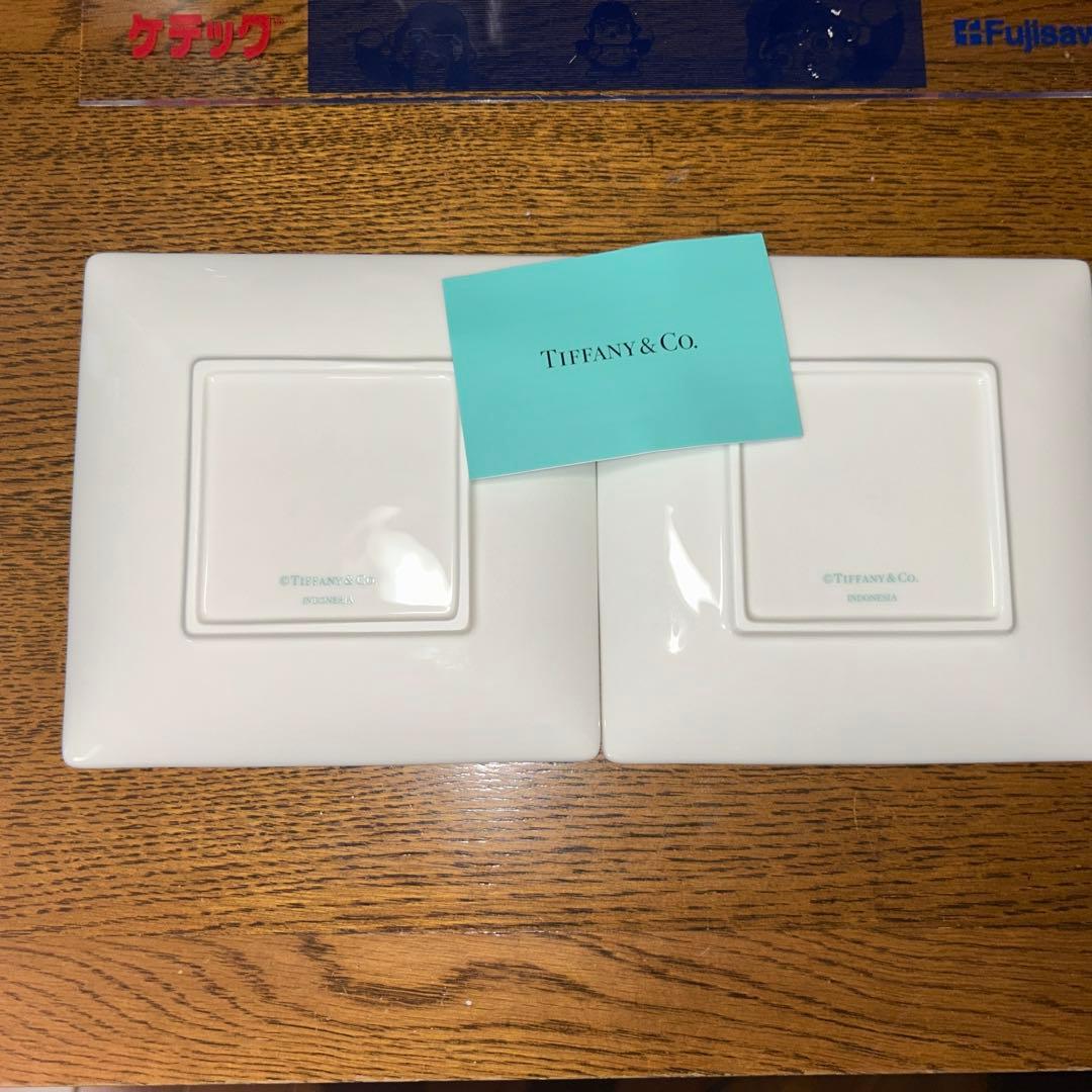 ティファニーブルーボウデザートプレート2枚