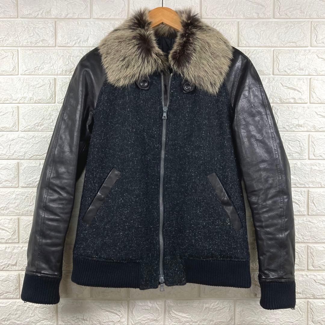 極美品 backlash バックラッシュ　メルトンステアレザースタジャン　M