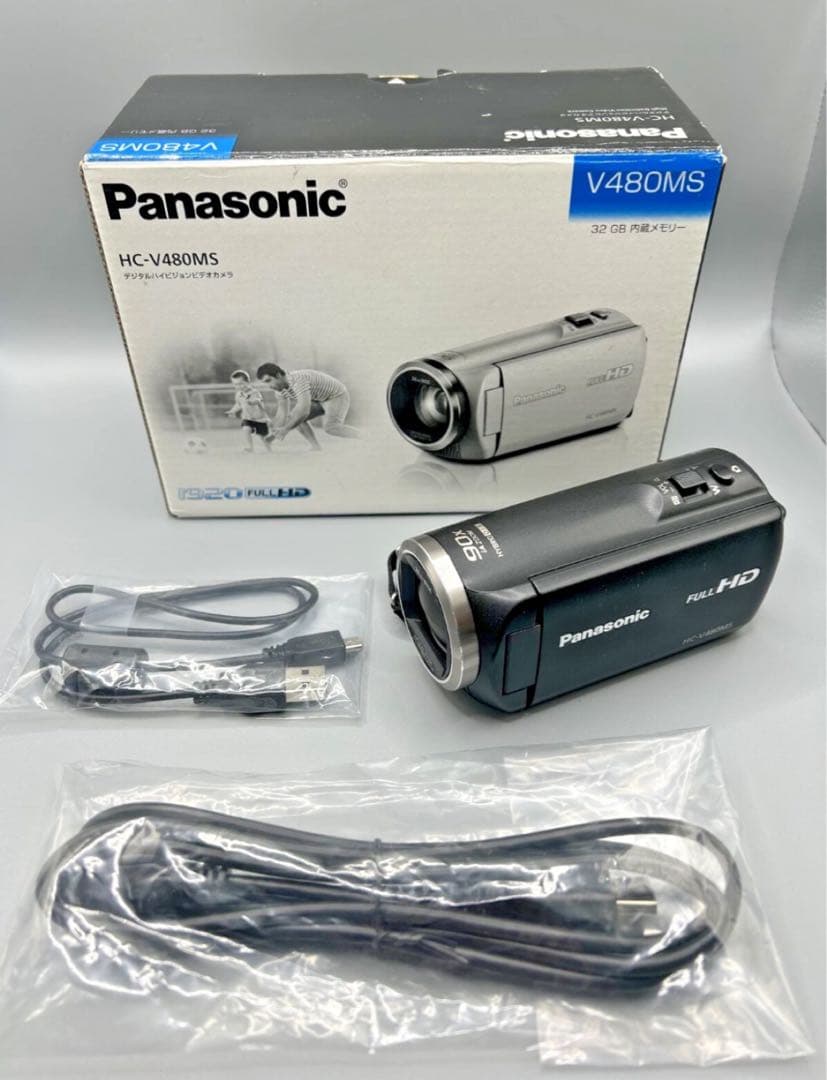 Panasonic HC-V480MS 脚立付き 充電ケーブル欠品