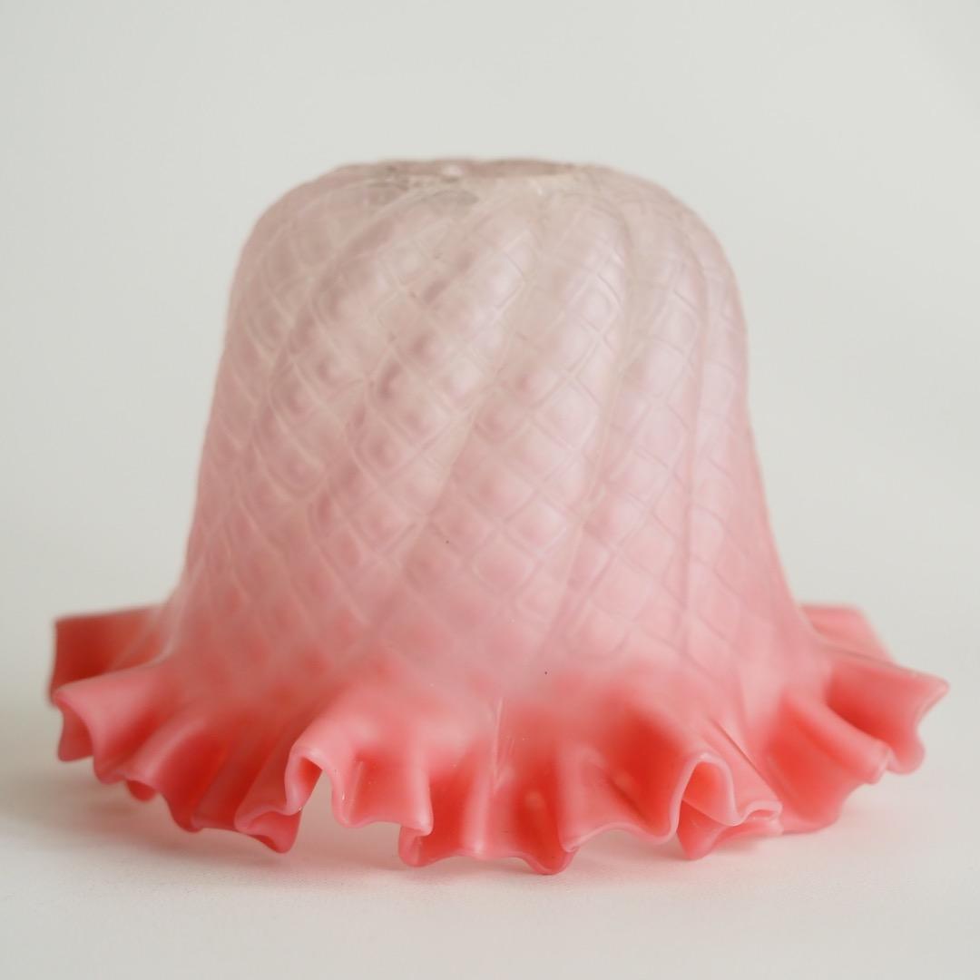 シェードランプ フリル型天吊りランプ / アンティーク 英国製