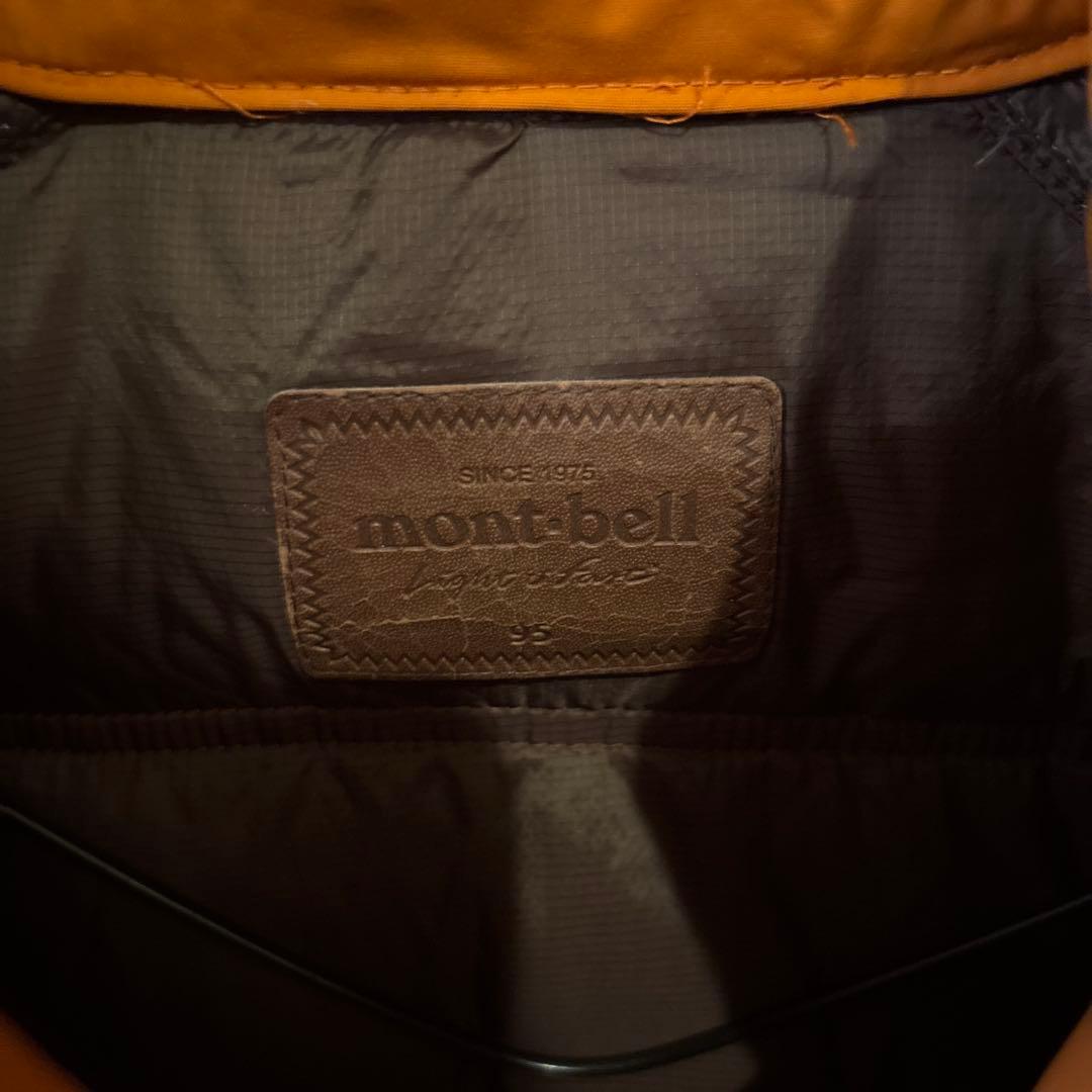 美品 MONT-BELL ロングダウン レディース スウェード生地 橙色 可愛い