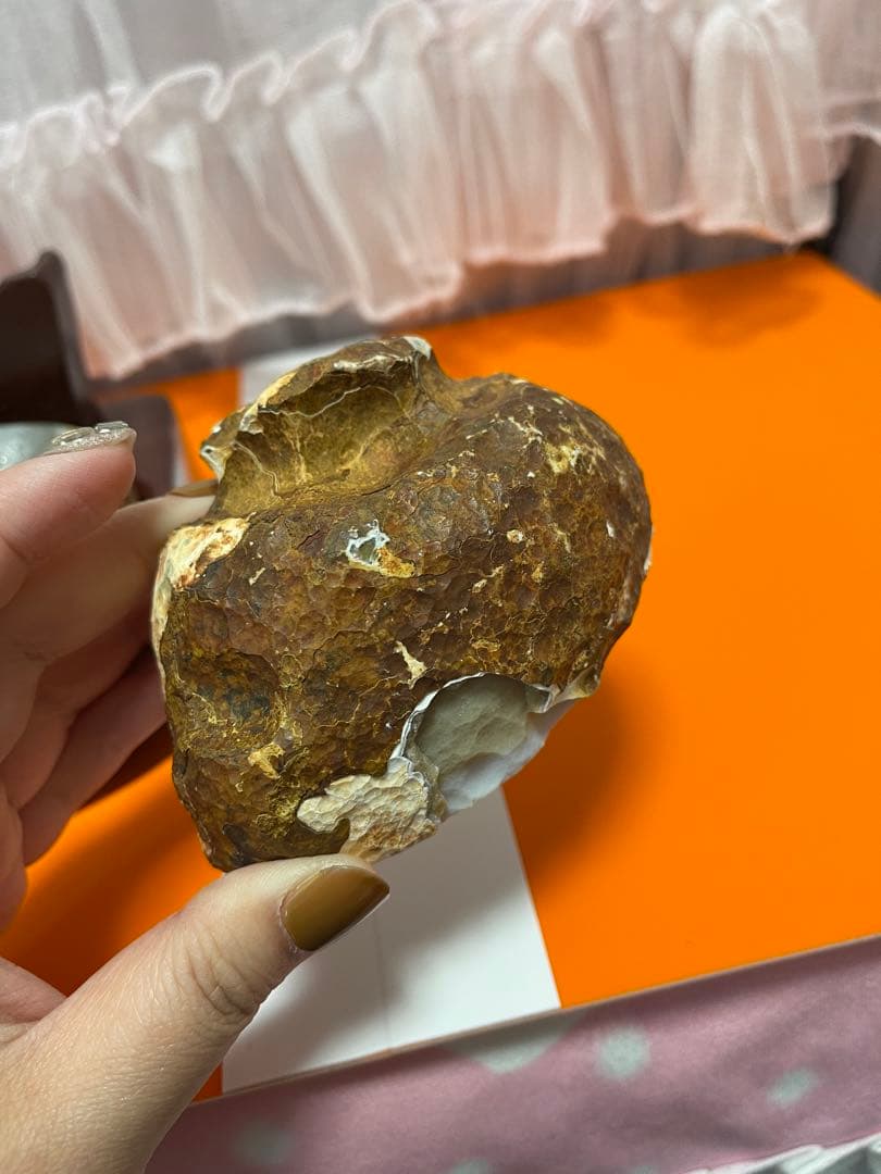 天然石 ブラジル産 トレジャー瑪瑙　台座付け ④