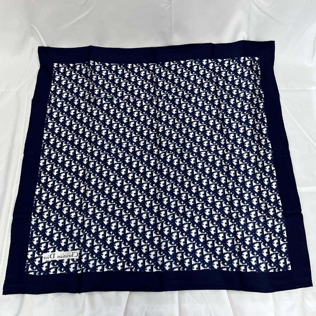 Christian Dior クリスチャンディオール スカーフ ブルー