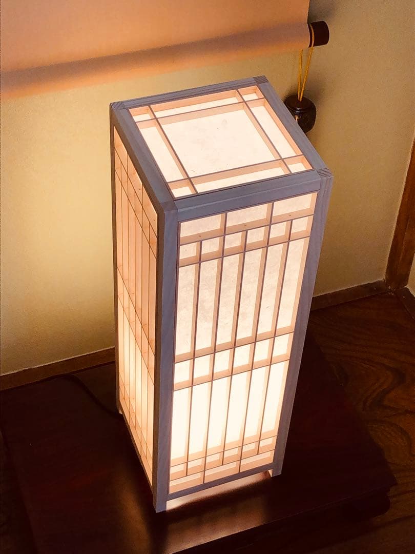 行灯　あんどん　組子　手作り　フロアスタンド