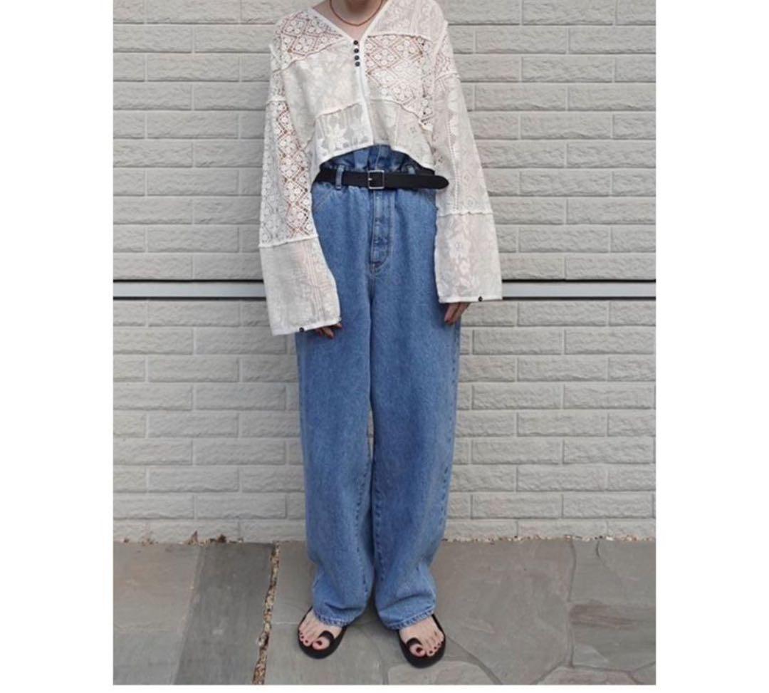 新品タグ付　anuke Waist Tuck Denim デニム