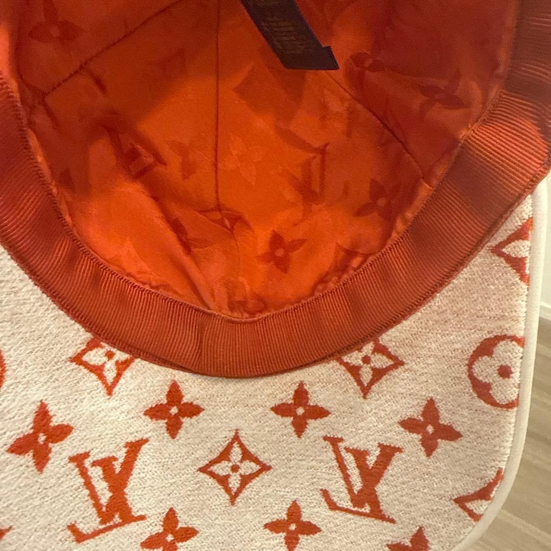Louis Vuitton ベースボールキャップ ホワイト/オレンジ