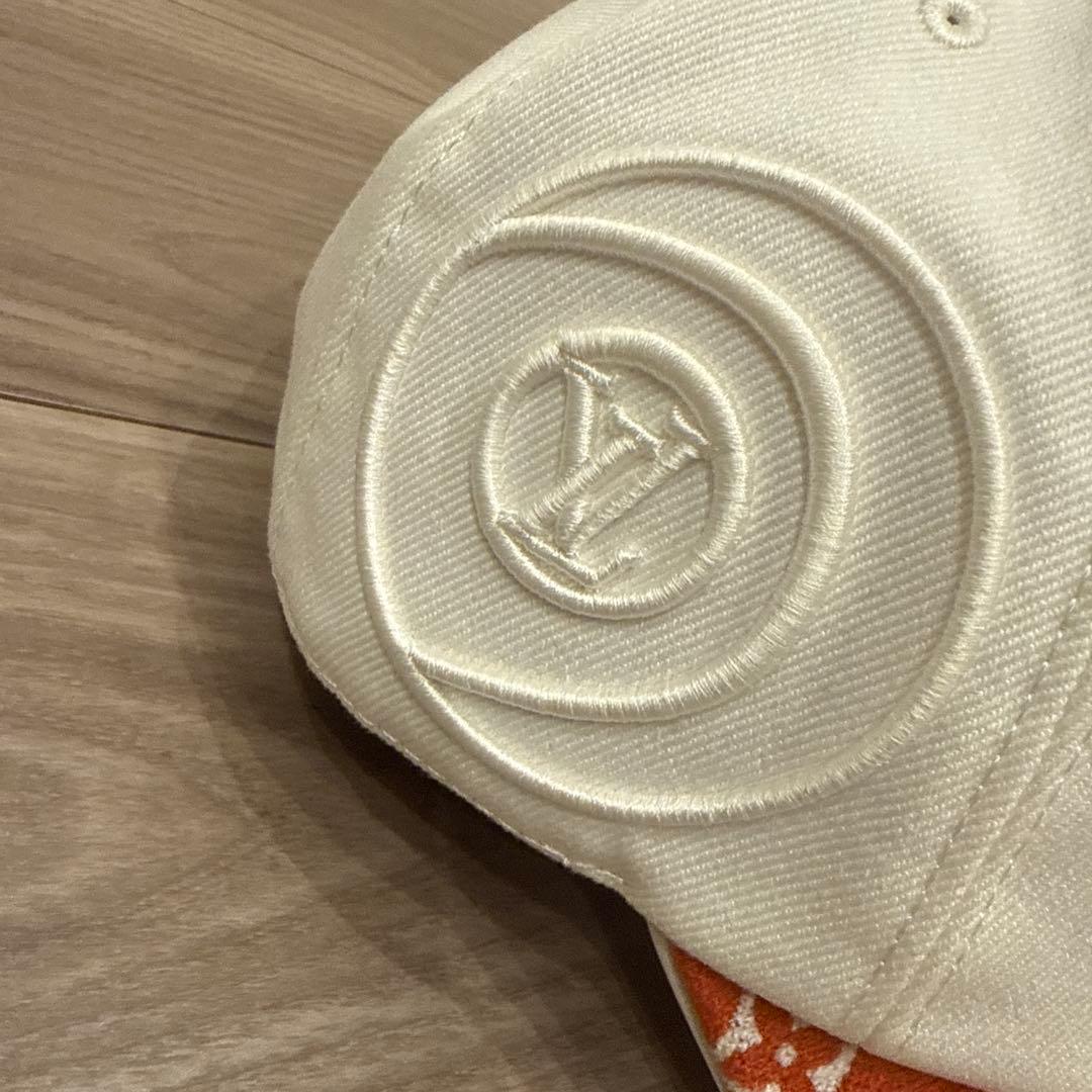 Louis Vuitton ベースボールキャップ ホワイト/オレンジ