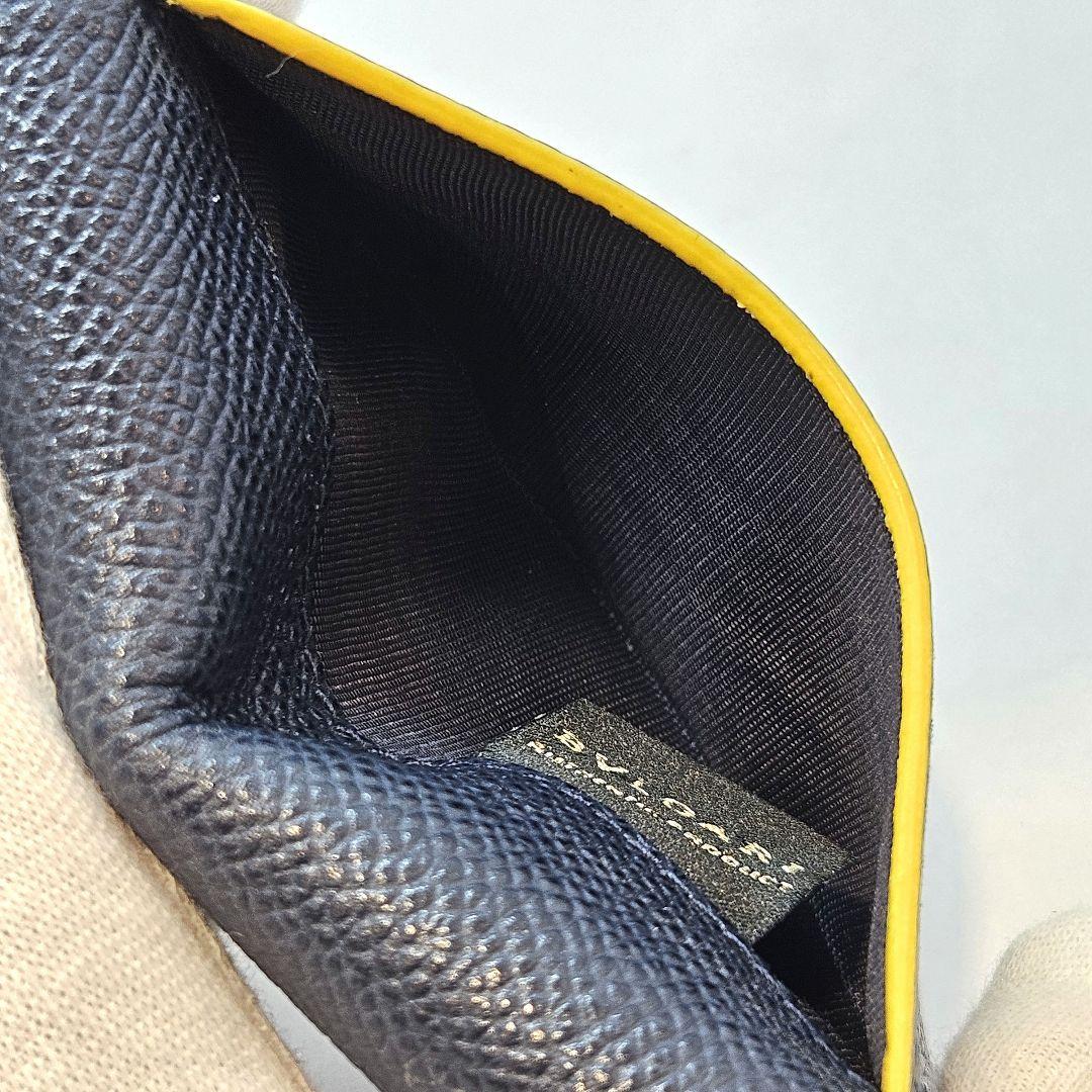 BVLGARI ブルガリ ケース パース サークルロゴ ネイビー