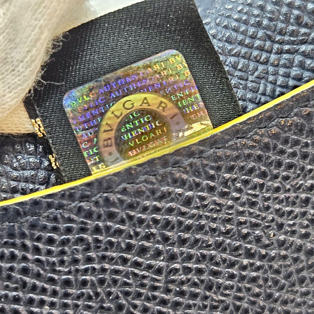 BVLGARI ブルガリ ケース パース サークルロゴ ネイビー