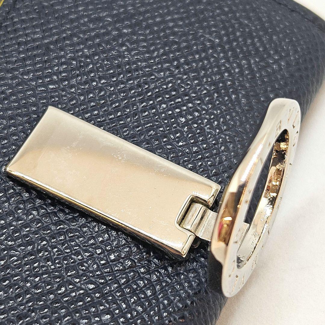 BVLGARI ブルガリ ケース パース サークルロゴ ネイビー