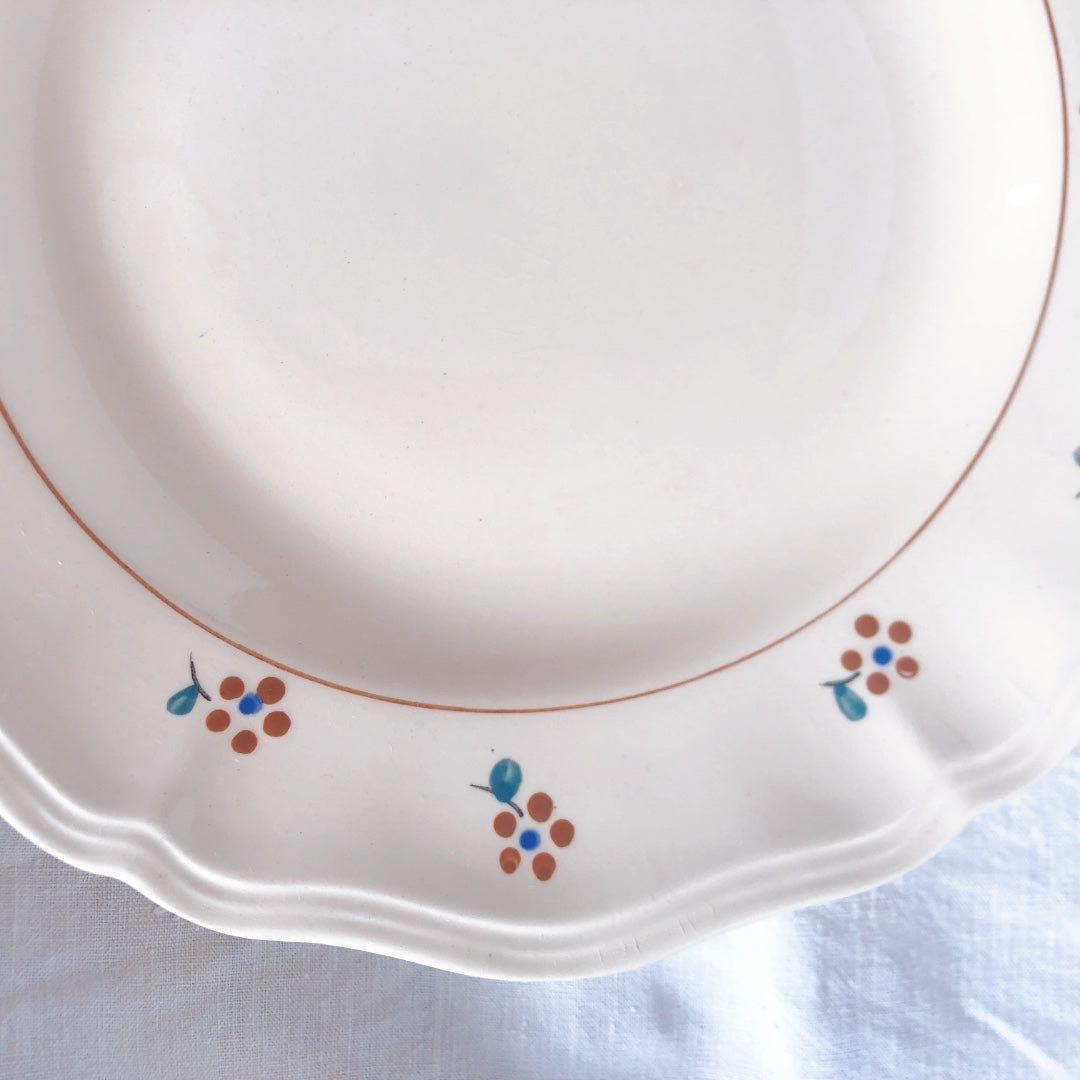 ディゴワンサルグミンヌ 花リム ケーキスタンド　コンポ―ト皿アンティーク食器