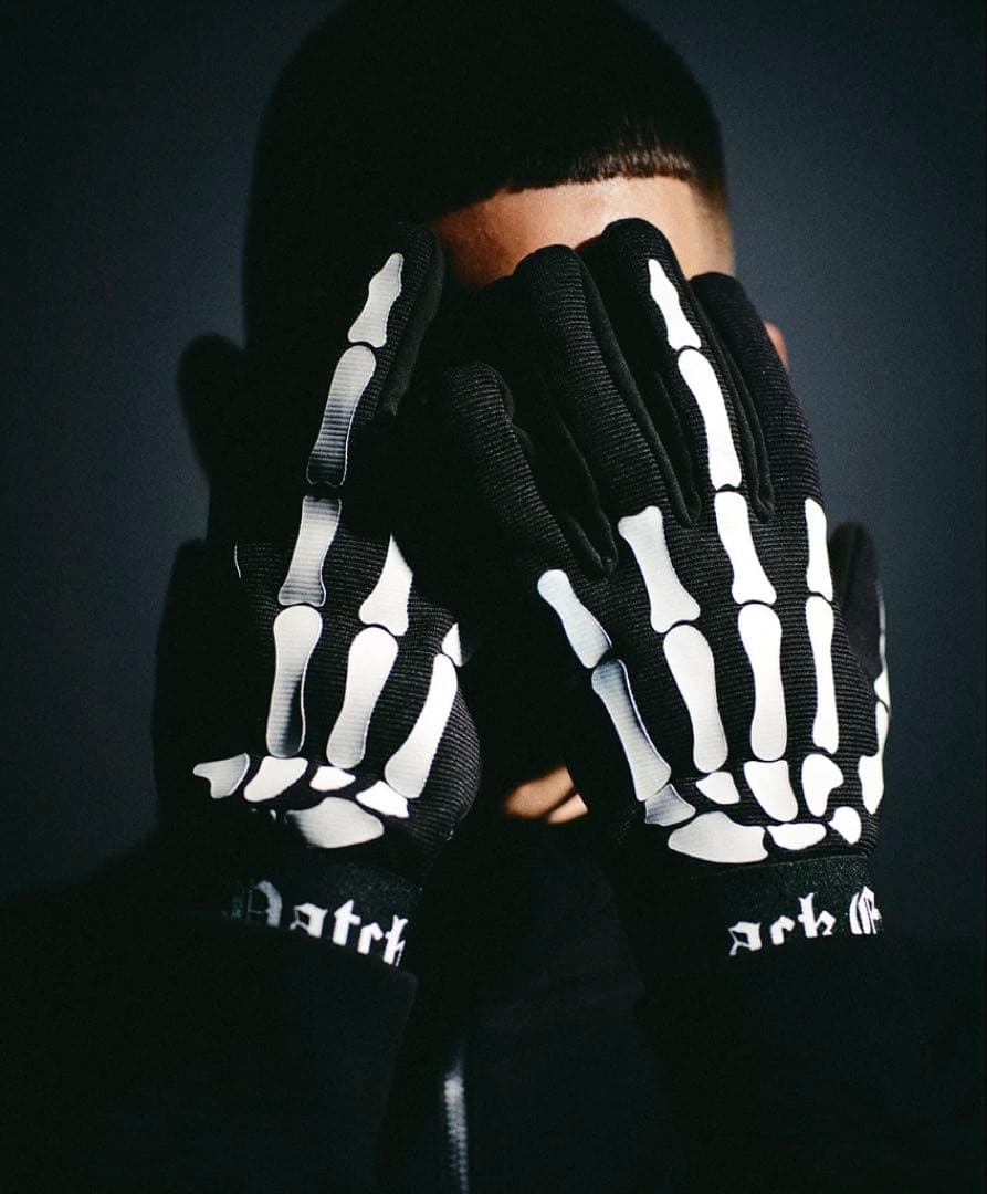 小物 Black eye patch Skelton gloves