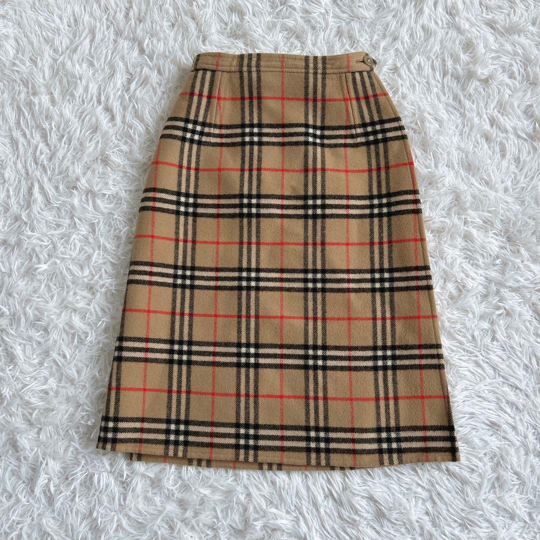美品✨　バーバリー　スカート　ノバチェック　ウール