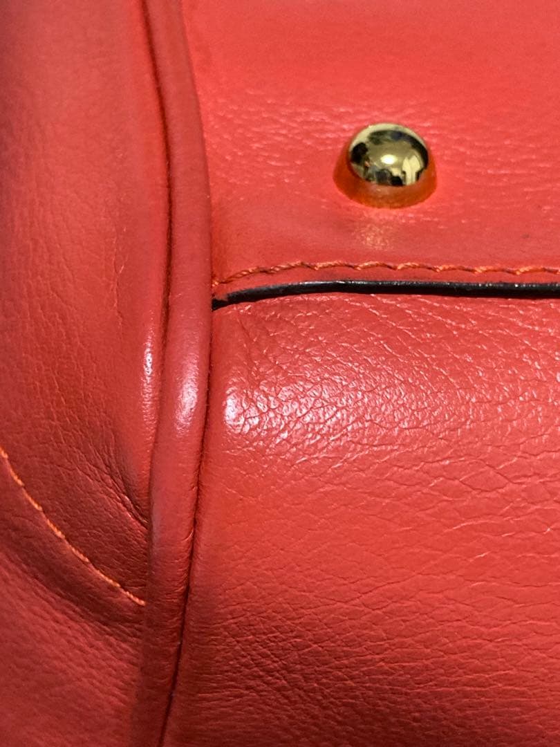 極美品⭐︎ ロエベ　ヘリテージ トート　レザー　ハンド　オレンジ系