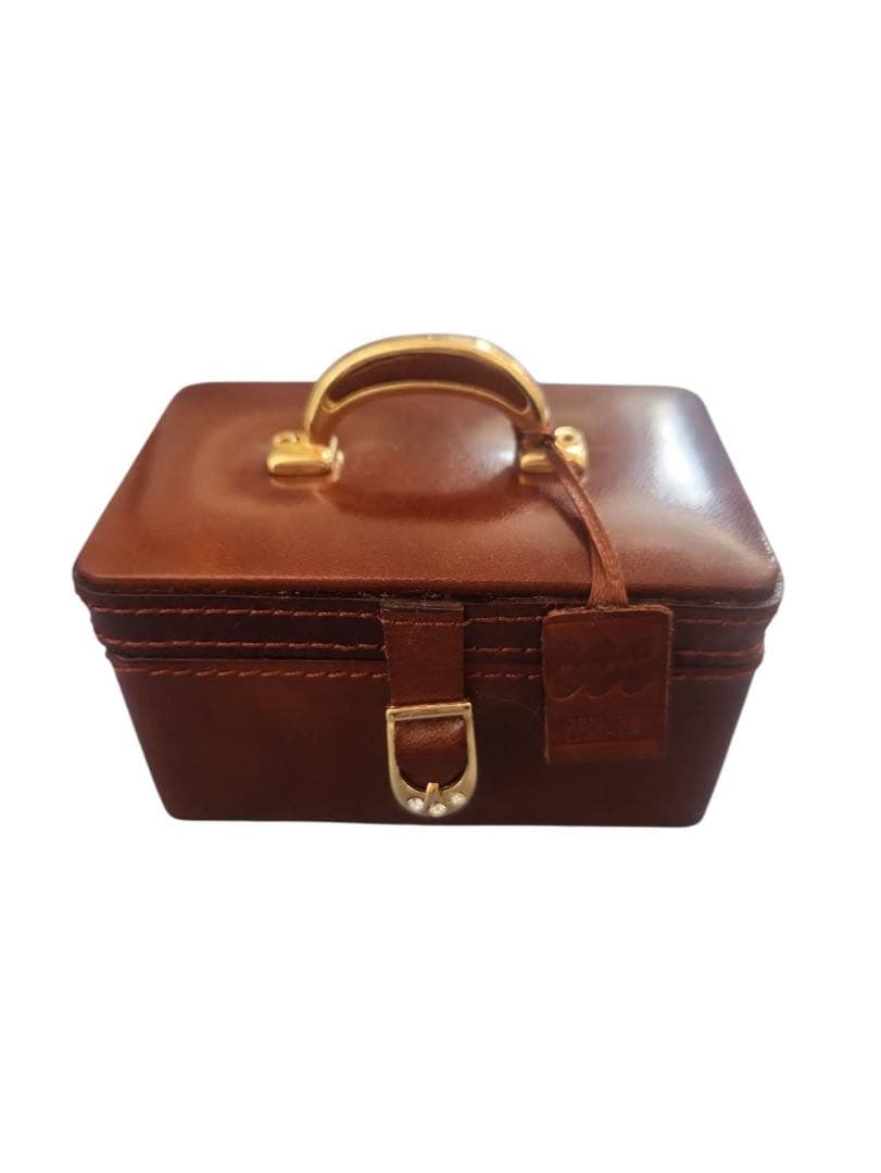 Maleci イタリア製 レザー ジュエリーボックス ミラー付き