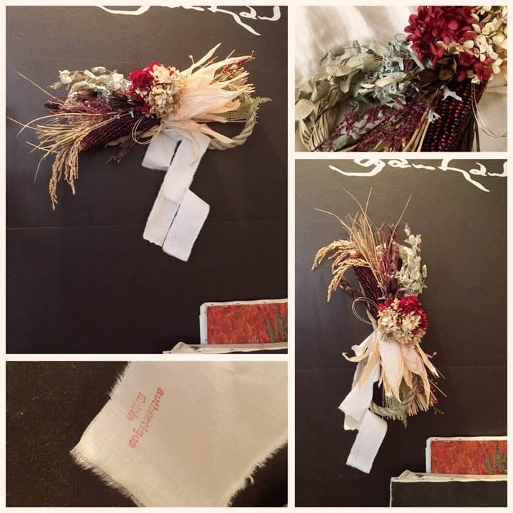 18しめ縄しめ飾り正月飾り ドライフラワー プリザーブド 紫陽花 薔薇 雑貨